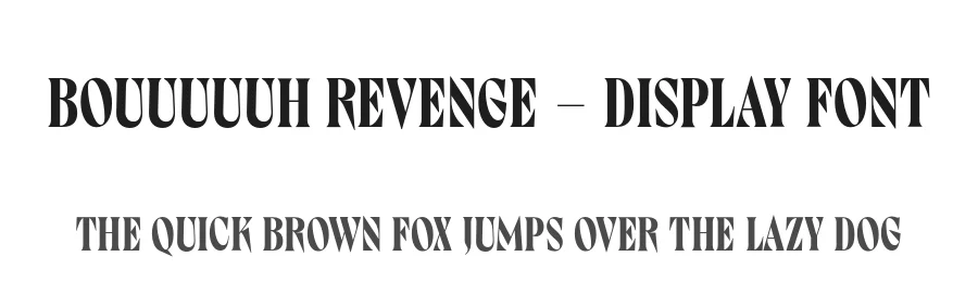 Bouuuuuh Revenge – Display Font by Lift Type — Decorative Font