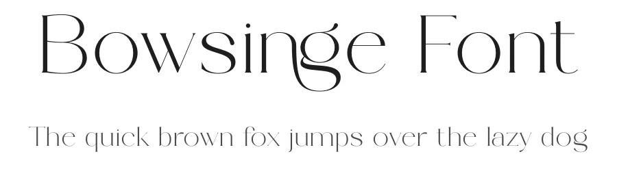 Bowsinge Font by SURATMI — Serif Font