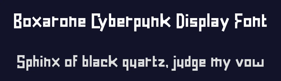 Boxarone Cyberpunk Display Font by Mei Suseno — Display Font — thumbnail 2