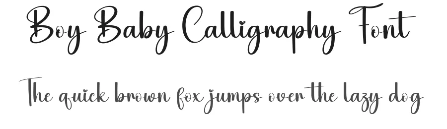 Boy Baby Calligraphy Font by andikastudio — Script Handwritten Font