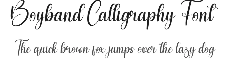 Boyband Calligraphy Font by creativeletter — Script Handwritten Font