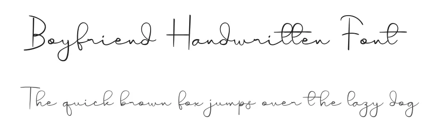 Boyfriend Handwritten Font by el hotcig — Script Handwritten Font