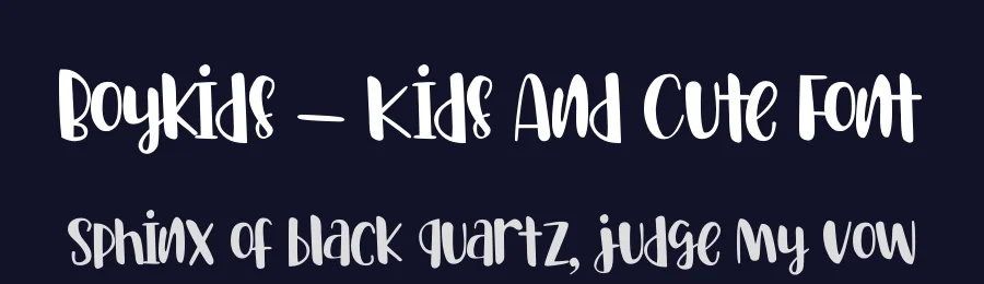 Boykids – Kids And Cute Font by letterenastudios — Display Font — thumbnail 2