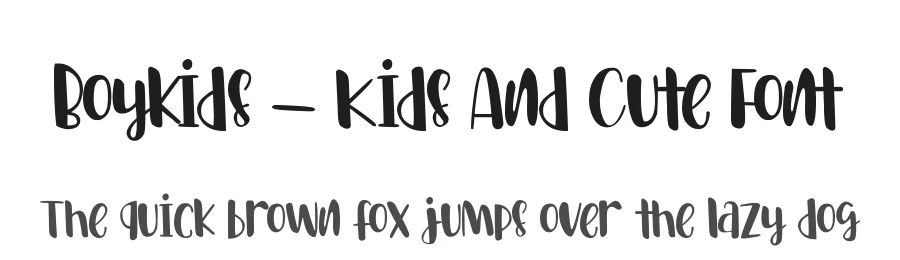 Boykids – Kids And Cute Font by letterenastudios — Display Font