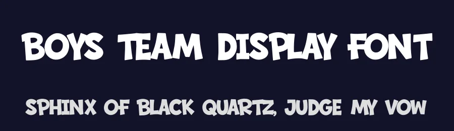 Boys Team Display Font by freshtypeink — Display Font — thumbnail 2