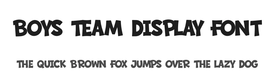 Boys Team Display Font by freshtypeink — Display Font