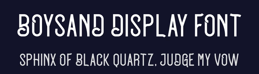 Boysand Display Font by ari — Display Font — thumbnail 2