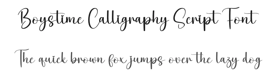 Boystime Calligraphy Script Font by creativeletter — Script Handwritten Font