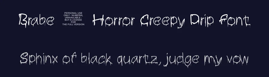 Brabe – Horror Creepy Drip Font by ArtiXLabs — Decorative Font — thumbnail 2