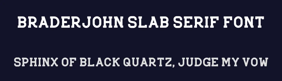 Braderjohn Slab Serif Font by Zainma — Slab Serif Font — thumbnail 2