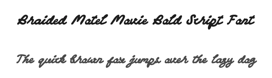 Braided Motel Movie Bold Script Font by Sloulyfe β Script Handwritten Font