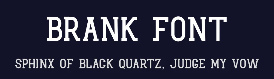 Brank Font by Vultype Co. — Slab Serif Font — thumbnail 2
