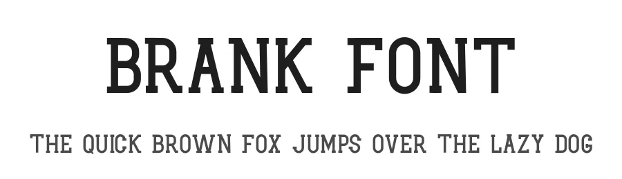 Brank Font by Vultype Co. — Slab Serif Font