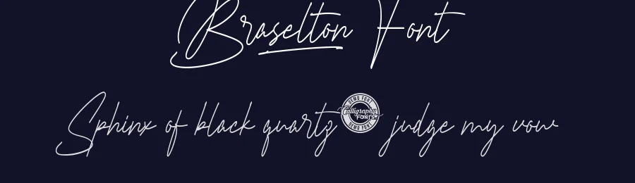 Braselton Font by CalligraphyFonts.net — Script Handwritten Font — thumbnail 2