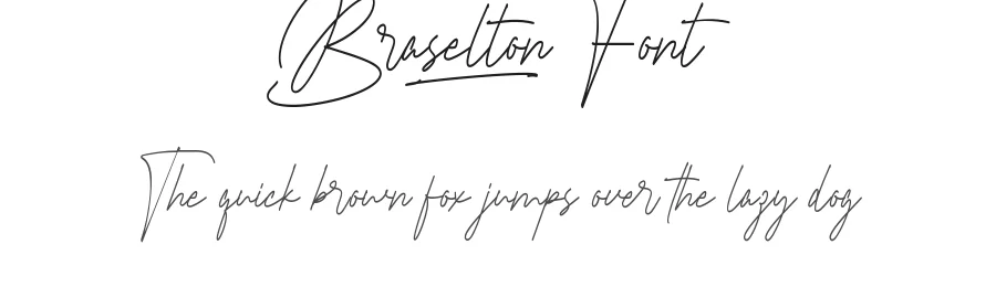 Braselton Font by CalligraphyFonts.net — Script Handwritten Font