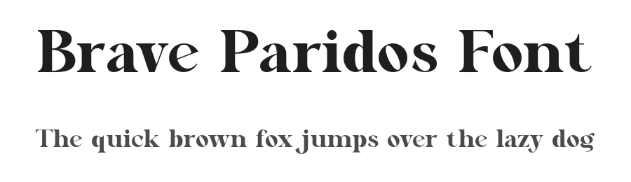 Brave Paridos Font by SlideShoot — Serif Font