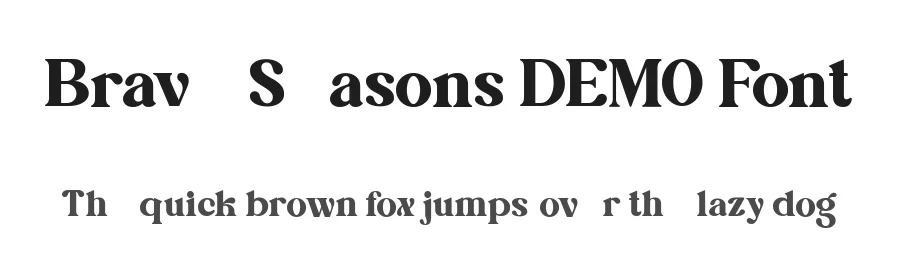 Brave Seasons DEMO Font by Fontliner — Serif Font