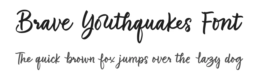 Brave Youthquakes Font by letterhanna — Script Handwritten Font