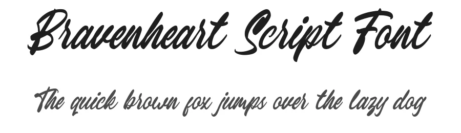 Bravenheart Script Font by Moovied Co. β Script Handwritten Font