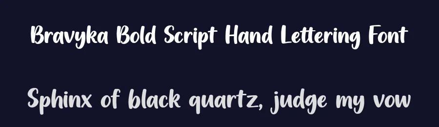 Bravyka Bold Script Hand Lettering Font by letterhanna — Script Handwritten Font — thumbnail 2