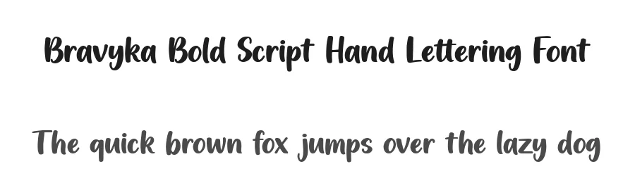 Bravyka Bold Script Hand Lettering Font by letterhanna — Script Handwritten Font