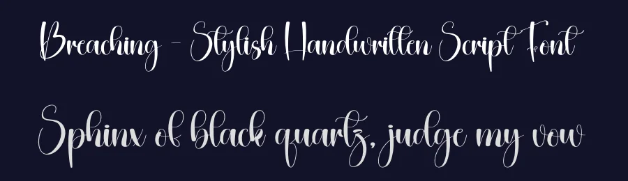 Breaching – Stylish Handwritten Script Font by creativeletter — Script Handwritten Font — thumbnail 2