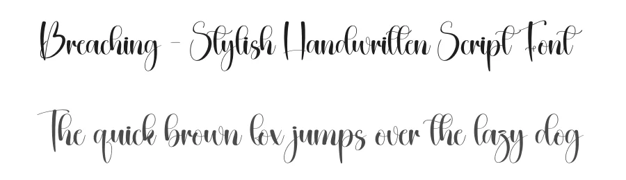 Breaching – Stylish Handwritten Script Font by creativeletter — Script Handwritten Font