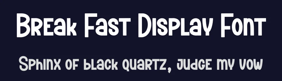Break Fast Display Font by creativeletter — Display Font — thumbnail 2