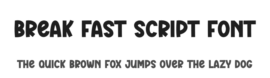 Break Fast Script Font by andikastudio — Display Font