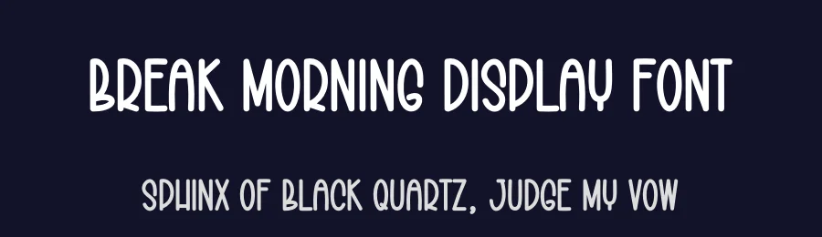 Break Morning Display Font by creativeletter — Display Font — thumbnail 2