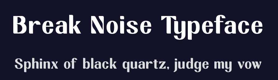 Break Noise Typeface by timelesstype.co — Display Font — thumbnail 2