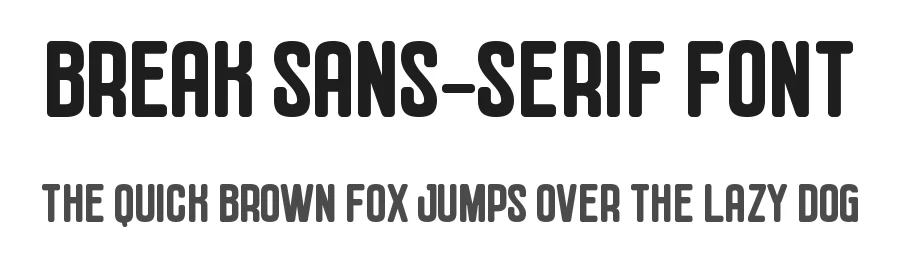 Break Sans-Serif Font by Almairatype — Display Font