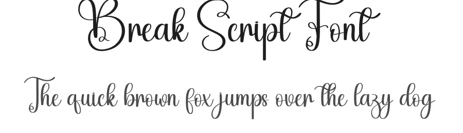 Break Script Font by creativeletter — Script Handwritten Font