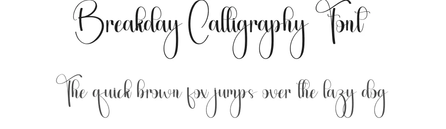 Breakday Calligraphy Font by creativeletter — Script Handwritten Font