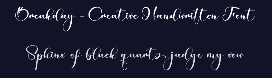Breakday – Creative Handwritten Font by creativeletter — Script Handwritten Font — thumbnail 2
