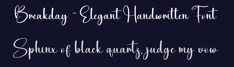 Breakday – Elegant Handwritten Font by creativeletter — Script Handwritten Font — thumbnail 2