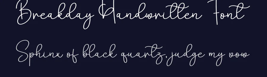 Breakday Handwritten Font by creativeletter — Script Handwritten Font — thumbnail 2