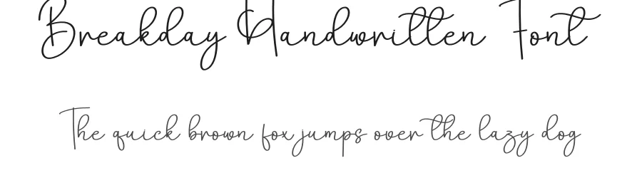 Breakday Handwritten Font by creativeletter — Script Handwritten Font