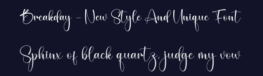 Breakday – New Style And Unique Font by creativeletter — Script Handwritten Font — thumbnail 2