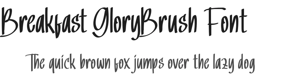 Breakfast Glory Brush Font by noahtype — Decorative Font