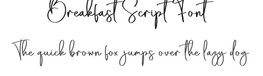 Breakfast Script Font by creativeletter — Script Handwritten Font