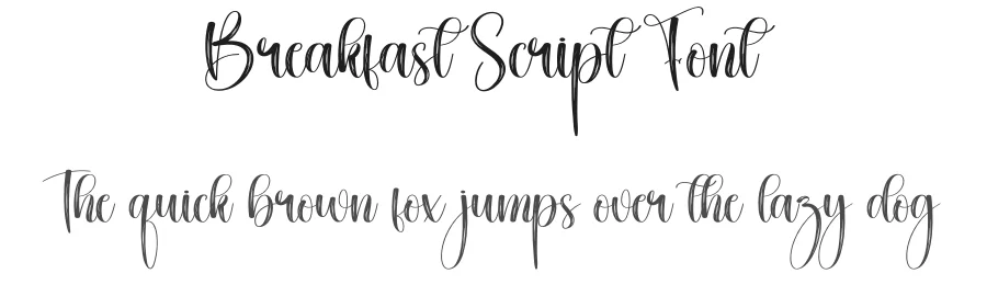 Breakfast Script Font by creativeletter — Script Handwritten Font