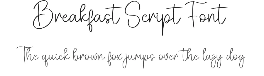 Breakfast Script Font by creativeletter — Script Handwritten Font
