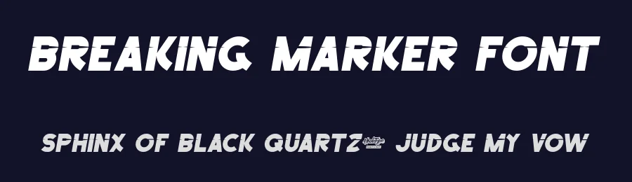 Breaking Marker Font by noahtype — Display Font — thumbnail 2