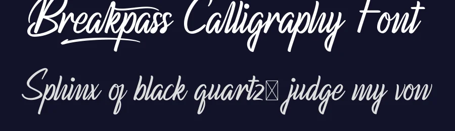 Breakpass Calligraphy Font by CalligraphyFonts.net — Script Handwritten Font — thumbnail 2