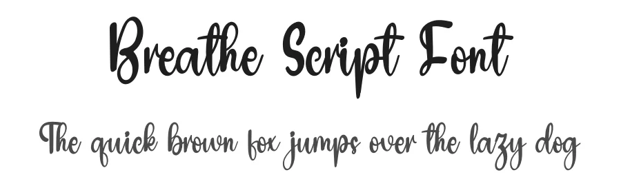 Breathe Script Font by inermediaSTUDIO — Script Handwritten Font