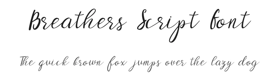 Breathers Script Font by Gfont — Script Handwritten Font