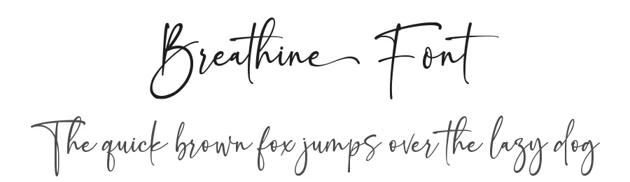 Breathine Font by MJB Letters — Script Handwritten Font