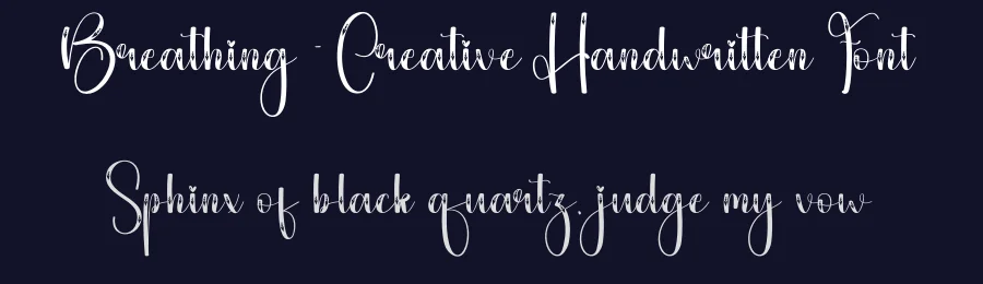 Breathing – Creative Handwritten Font by creativeletter — Script Handwritten Font — thumbnail 2