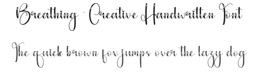 Breathing – Creative Handwritten Font by creativeletter — Script Handwritten Font